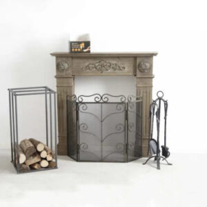 Rack à bûches vertical métal gris - AUBRY GASPARD