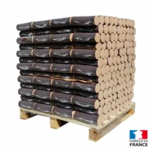 Bois densifié - Palette de 96 packs de 5 bûches